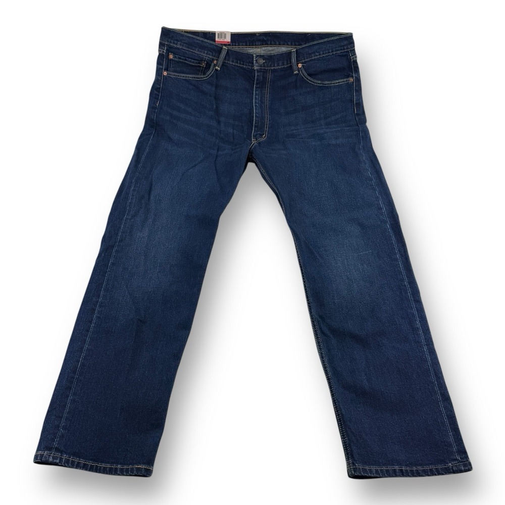 Levi's 505 Regular 5 Pocket Jeans Blue Men's Size 42x32 NWT Cotton Elastane
